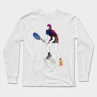 Tennis player sport art #tennis #sport Long Sleeve T-Shirt